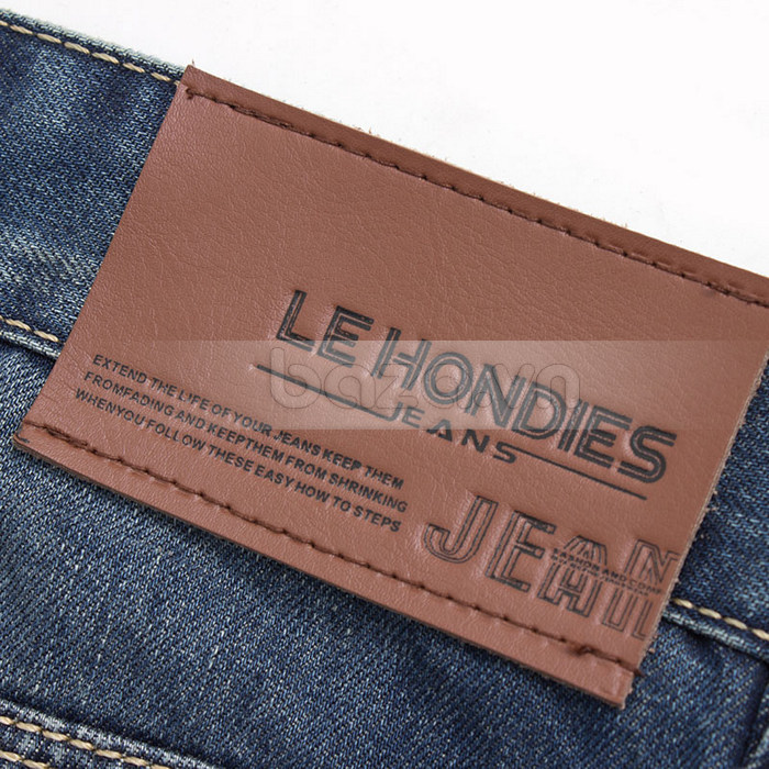 Quần Jeans nam ống rộng Lehondies gắn mác da thật chính hãng