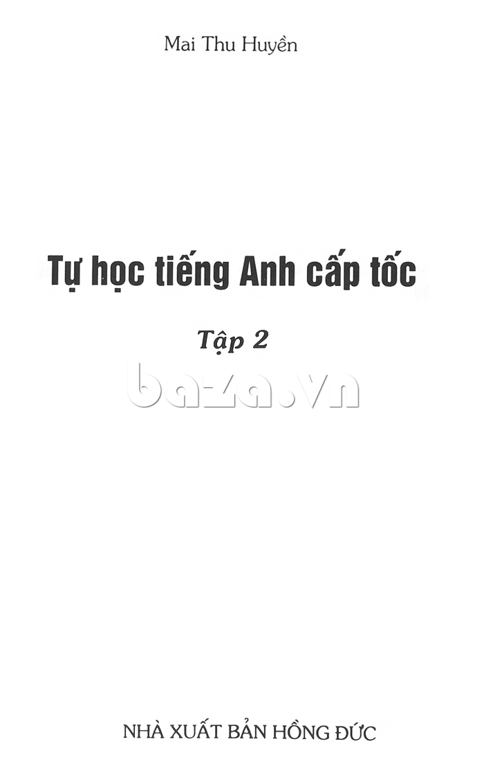 Sách Tự học tiếng Anh cấp tốc tập 2 - sách ngoại ngữ