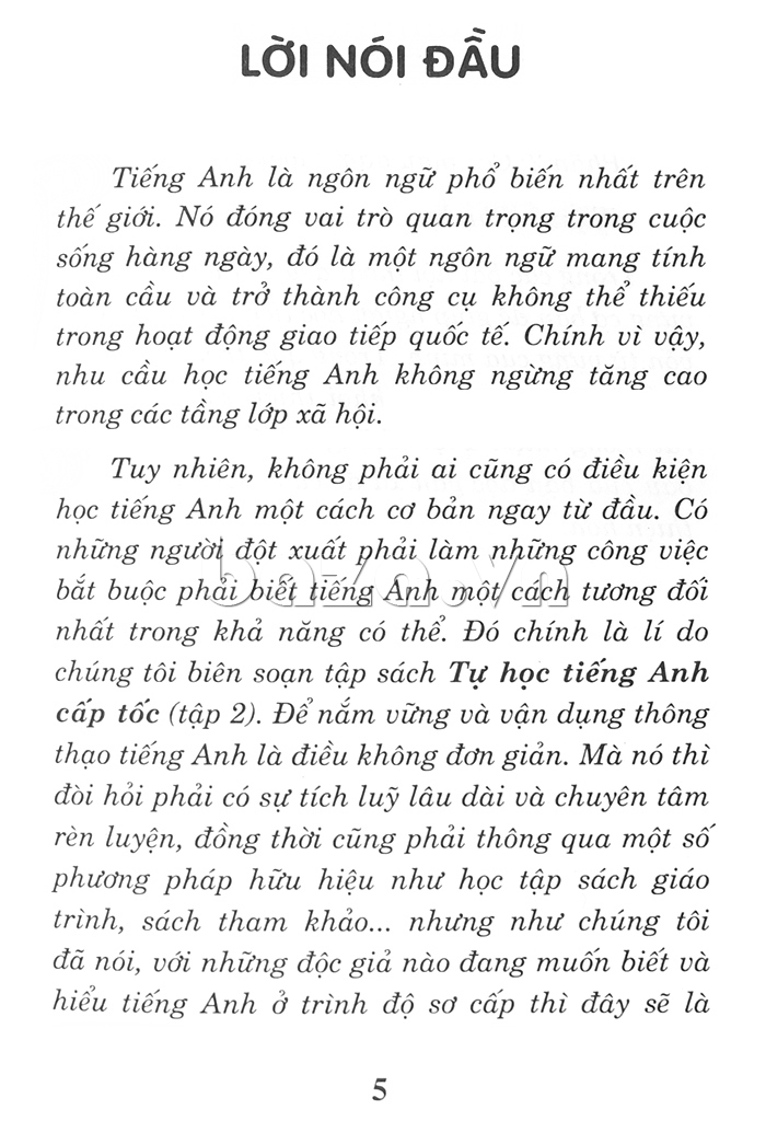 Sách Tự học tiếng Anh cấp tốc tập 2 - sách ngoại ngữ bổ ích