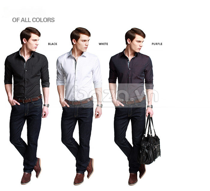 Baza.vn: Sơ mi nam K-Jeans YC-562 đa dạng màu sắc 