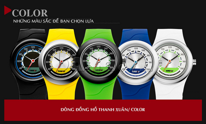 Đồng hồ thể thao Time2U có nhiều màu để lựa chọn