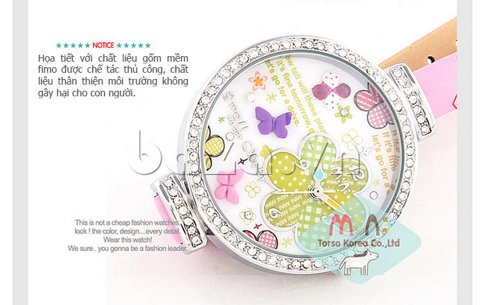 Đồng hồ nữ Mini Small Happy Clover chất liệu thân thiện với môi trường 