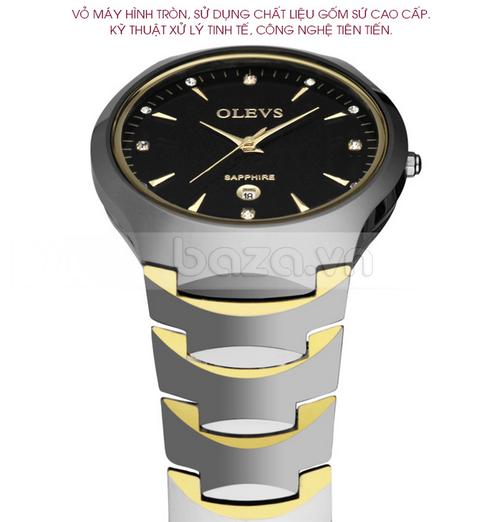 Đồng hồ nam OLEVS Đen Truyền Thống V8 chính hãng