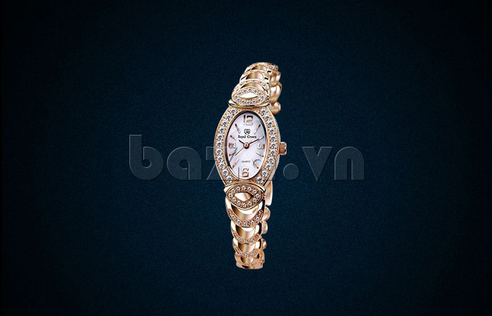 Đồng hồ nữ dây đính đá Royal Crown cao cấp 