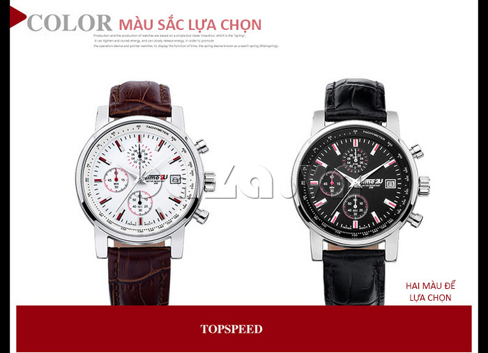 đồng hồ nam Time2U Topspeed có hai phiên bản cho bạn lựa chọn