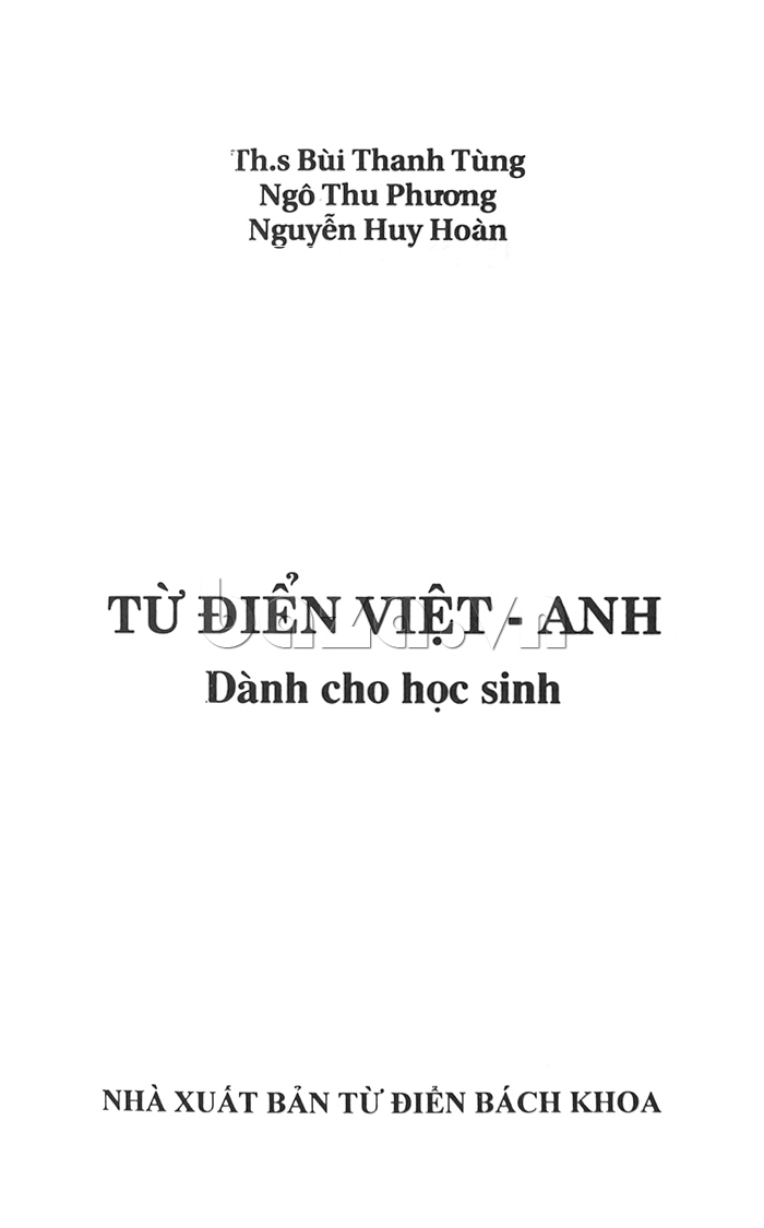 Từ điển Việt - Anh dành cho học sinh - sách tham khảo