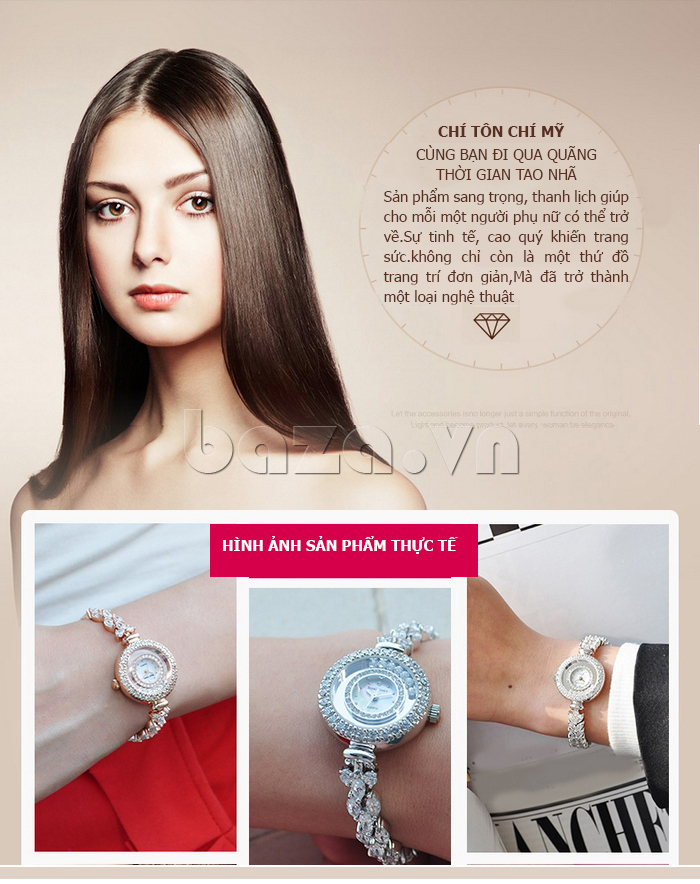 Đồng hồ nữ lắc tay sang trọng Royal Crown 5308B/65308