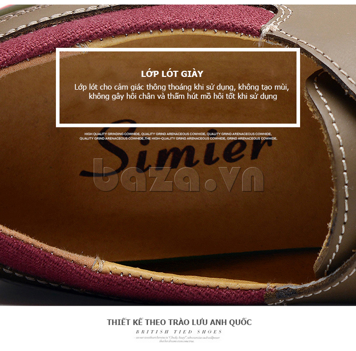 Giày da nam  Simier 8125 phong cách