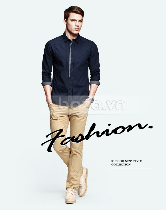 Baza.vn: Sơ mi nam K-Jeans FC-135150 thiết kế tinh tế, hợp thời trang   - Sản phẩm được ưa chuộng tại Châu