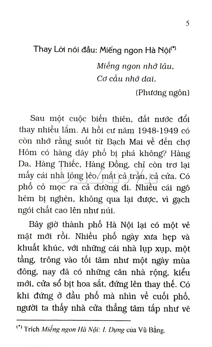 sách văn hóa xã hội " Hà Nội 36 phố phường  " thạch lam trích đoạnhay