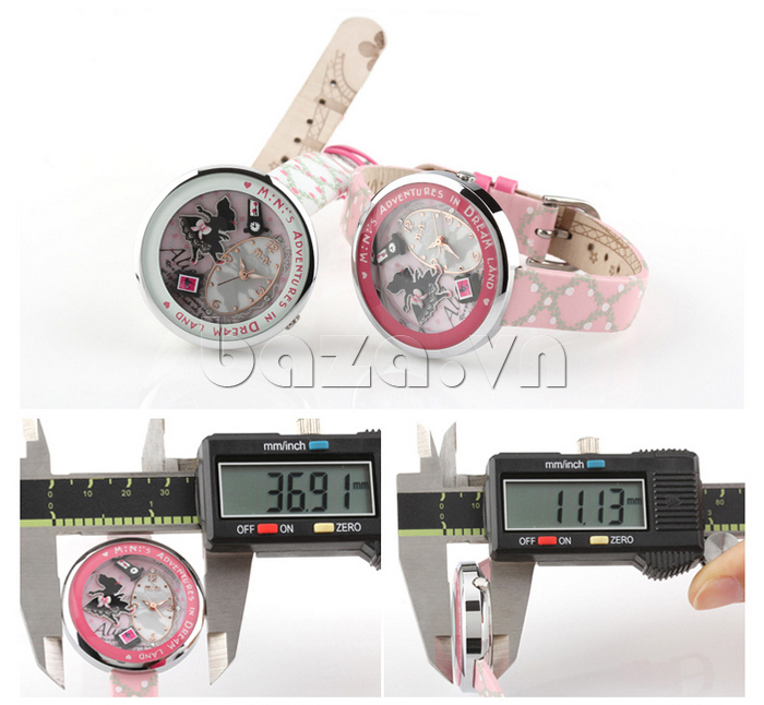 Đồng hồ nữ Mini MN1093 Mặt thỏ ngộ nghĩnh màu sắc đáng yêu 