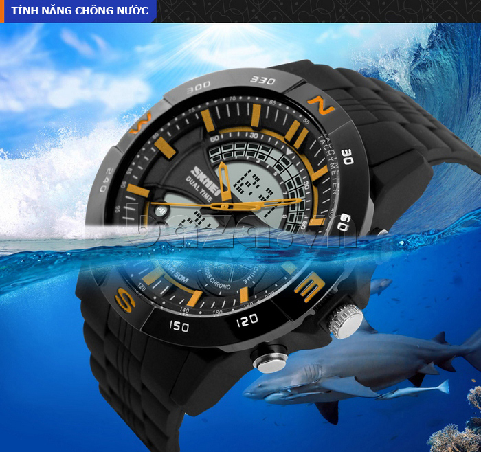 Đồng hồ điện tử nam phong cách thể thao Skmei chống nước 