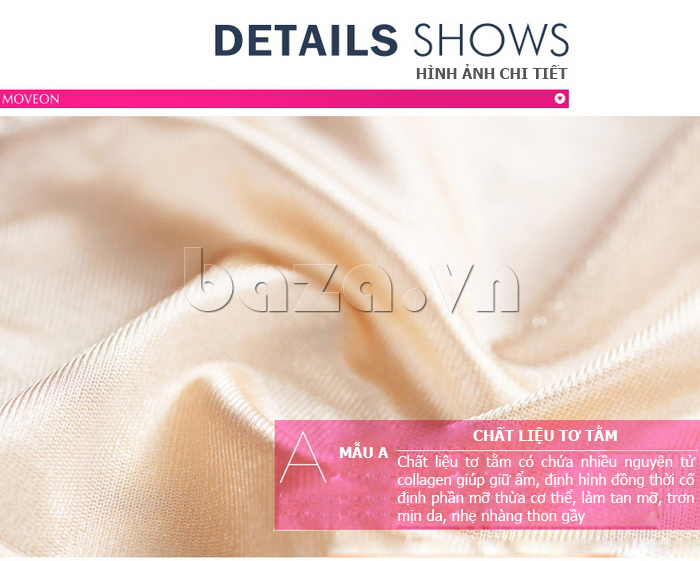 áo định hình liền thân nữ Moveon MS2153  - chất liệu tơ tằm