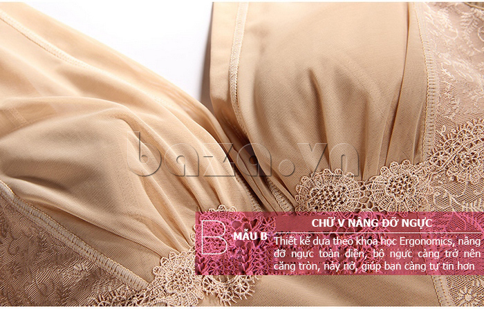 áo định hình liền thân nữ Moveon MS2153  - chữ V nâng ngực