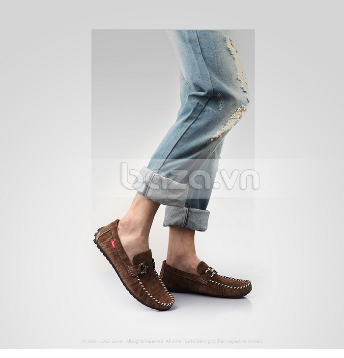 Baza.vn: Giày lười nam Simier - Đế hạt đậu (0861)