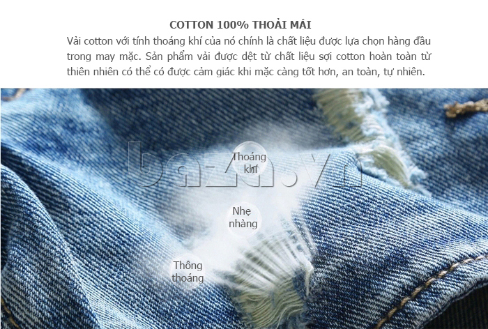 chất liệu áo jeans nữ Mooti