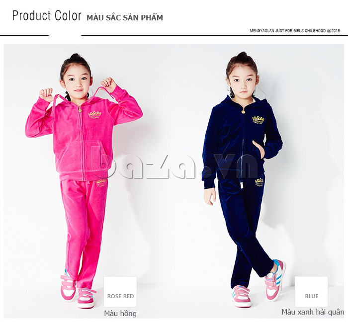 màu sắc sản phẩm Bộ đồ thể thao cho bé gái MYL M-CHF15045