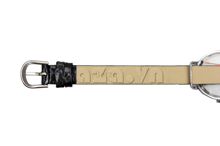 Đồng hồ nữ Julius B291206 mặt trượt độc đáo logo in bên trong mặt của dây da thật 