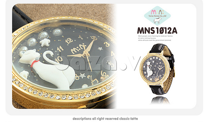 Đồng hồ nữ Mini MNS1012 màn đêm huyền ảo đính pha lê 