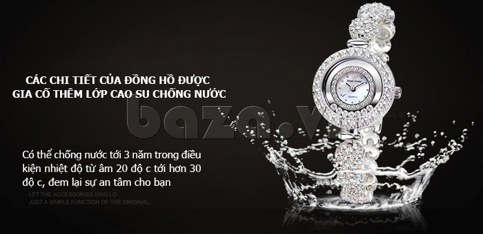 Đồng hồ nữ mặt vuông Royal Crown chống thấm nước 