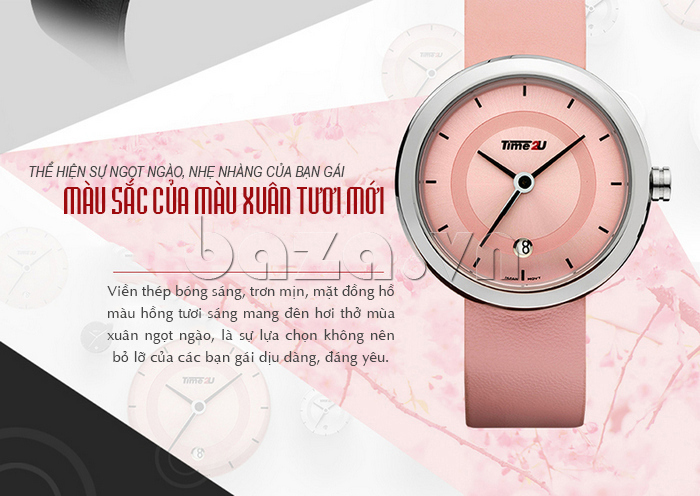 Đồng hồ nữ Time2U 91-28887 màu sắc mùa xuân tươi mới