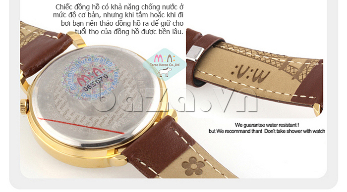 Đồng hồ nữ Mini MN962 Mặt hình cún con dễ thương có khả năng chống nước tốt