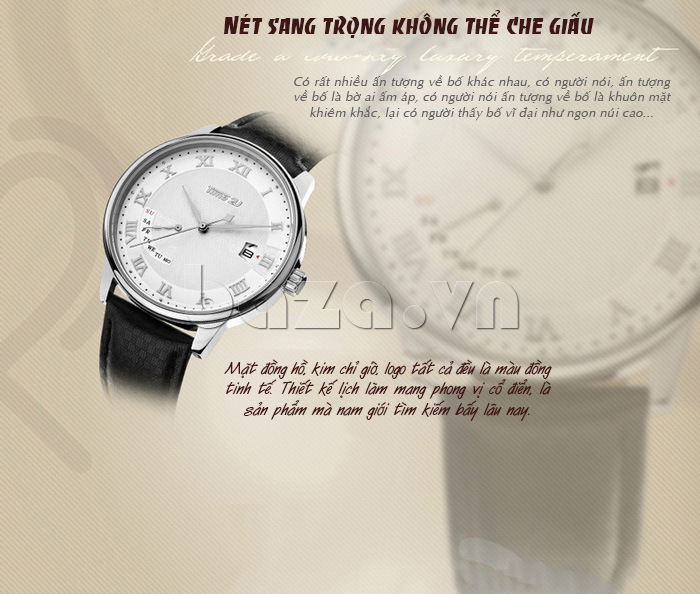 Đồng hồ nam Time2U 91-18962 nổi bật