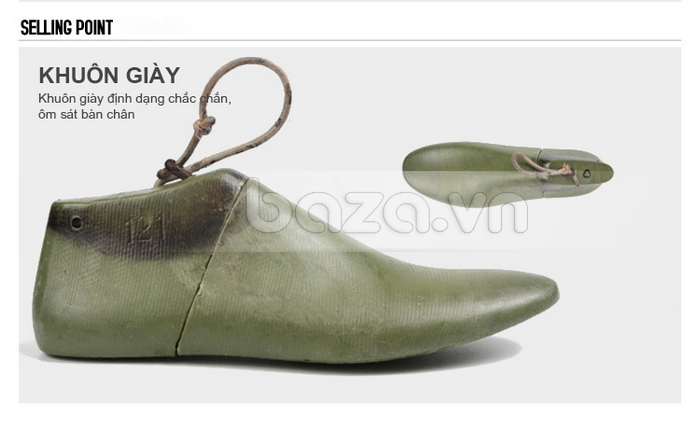 Baza.vn: Giày da nam Simier thời trang trẻ - Đế phẳng (3088)