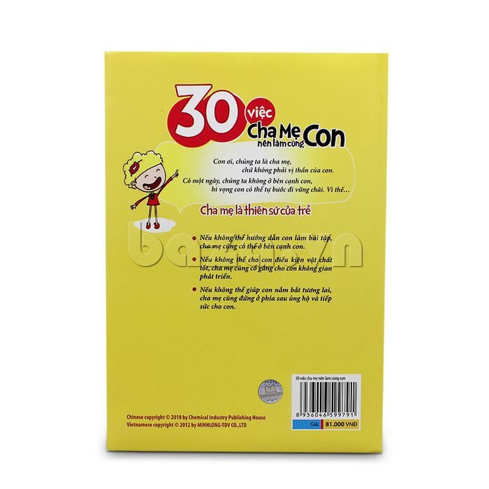 Cuốn sách 30 việc cha mẹ nên làm cùng con là cuốn sách hot