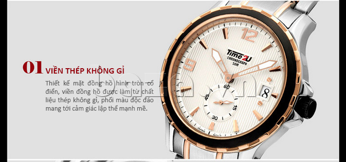 Đồng hồ nam thời trang Time2U Thiết kế cổ điển hoàn hảo