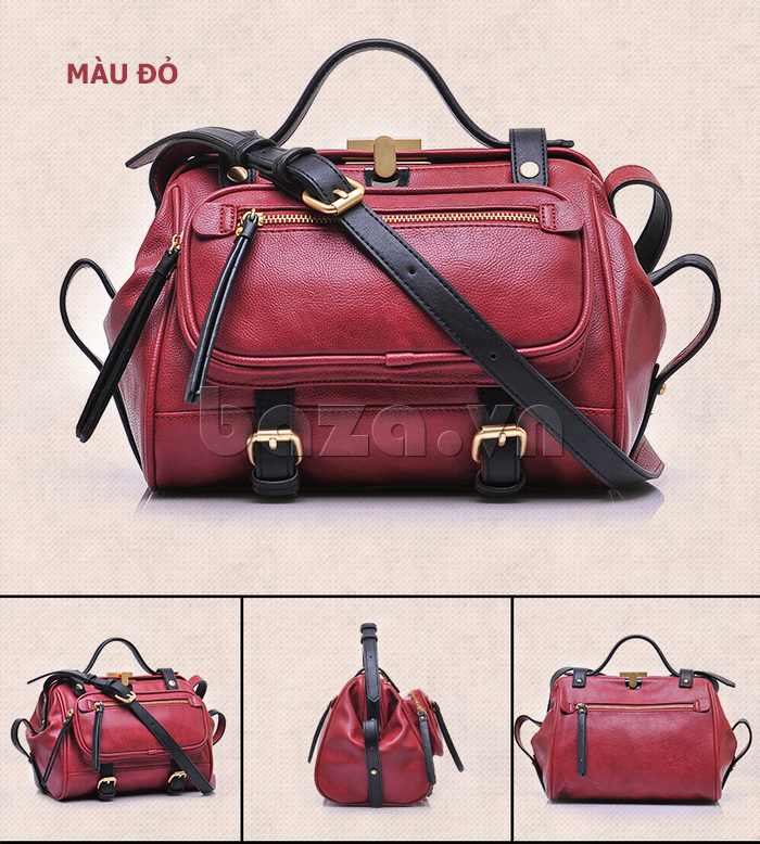 Túi xách nữ Binnitu B6610 màu đỏ nổi bật 