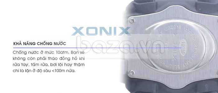 Đồng hồ thể thao XONIX FJ mặt chữ nhật mạnh mẽ khả năng chống nước tốt 