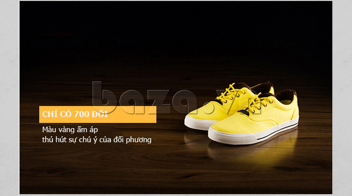 Giày vải nam Notyet NY - SC2468 màu vàng rực rỡ, thu hút sự chú ý của đối phương
