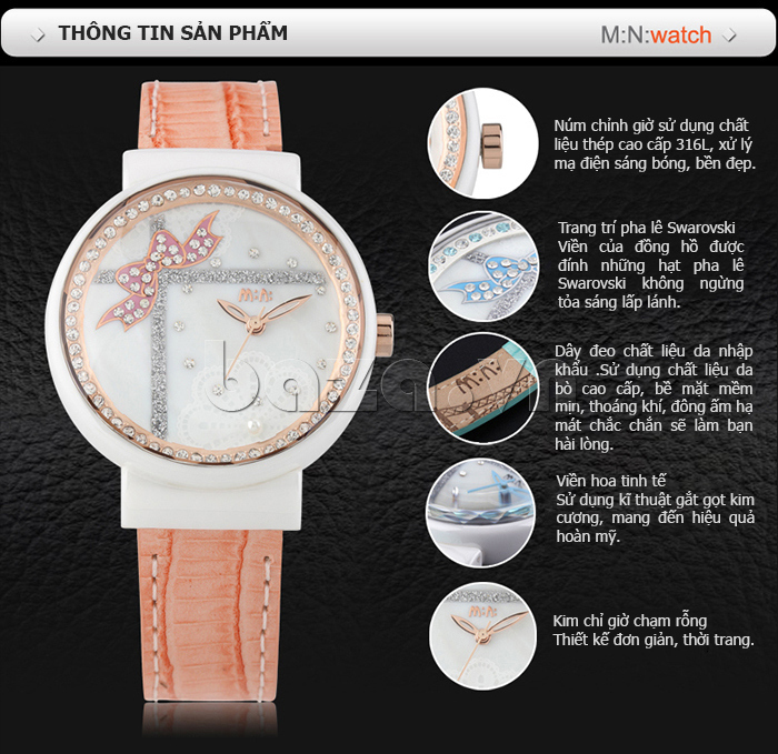 Đồng hồ nữ Mini Quà tặng cuộc sống trang trí pha lê nhập khẩu 