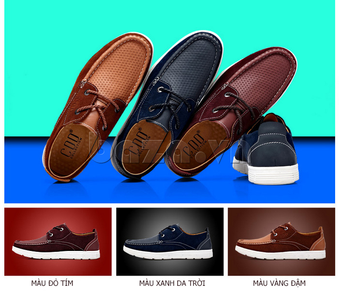 Giày da nam CDD 6251 có nhiều màu sắc trẻ trung để bạn lựa chọn