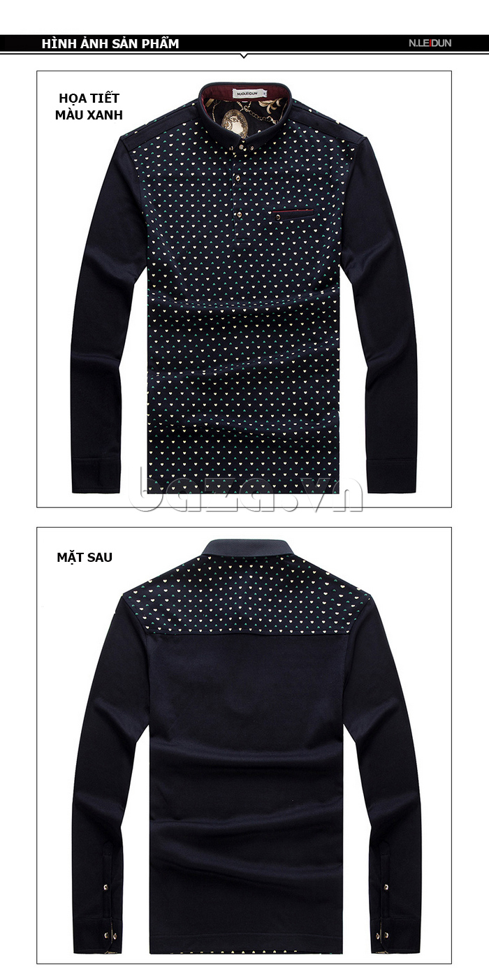 áo len thu đông nam N.Leidun Z6368 họa tiết cá tính