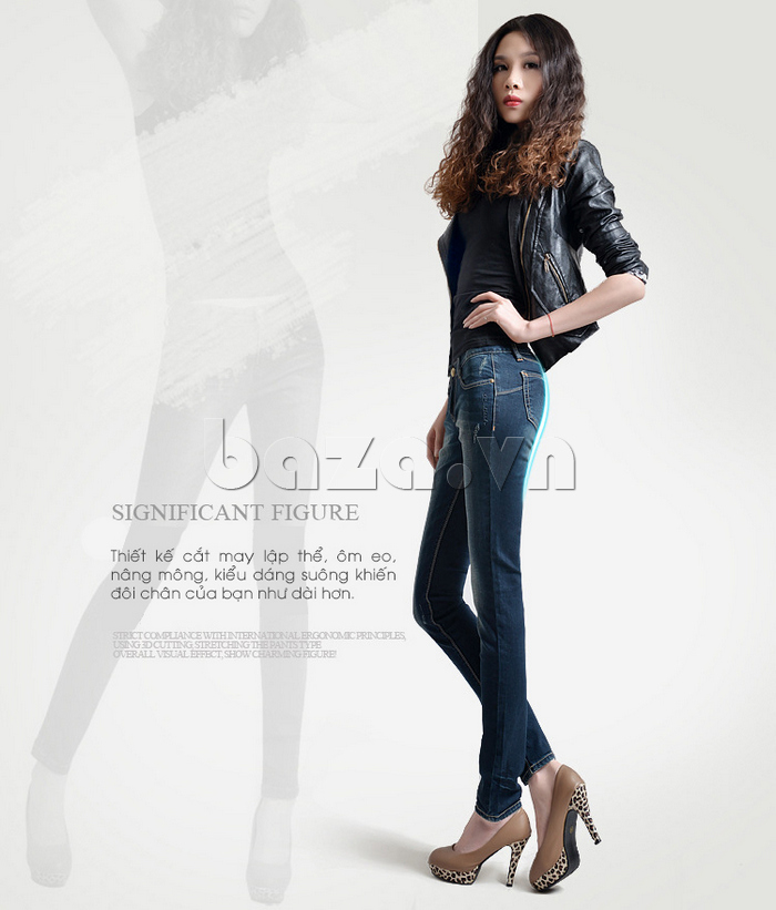 Chiếc quần jeans bulkish ống bút chì kiểu Hàn Quốc là sản phẩm quần bò nữ độc đáo, thu hút phái đẹp