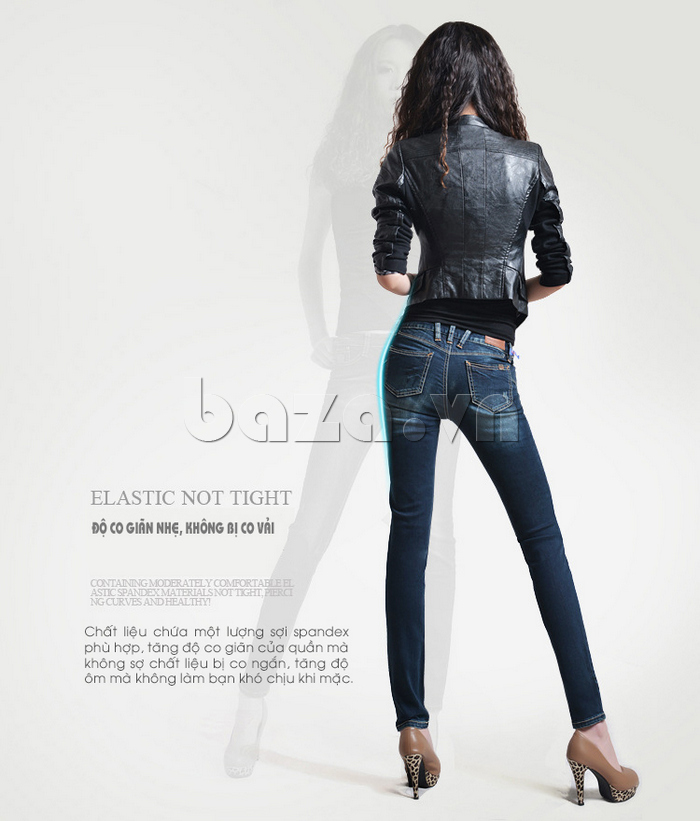 Chiếc quần jeans bulkish ống bút chì kiểu Hàn Quốc là sản phẩm quần bò nữ độc đáo, sáng tạo