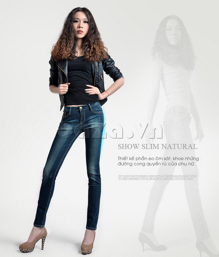 Chiếc quần jeans bulkish ống bút chì kiểu Hàn Quốc là sản phẩm quần bò nữ độc đáo, cuốn hút