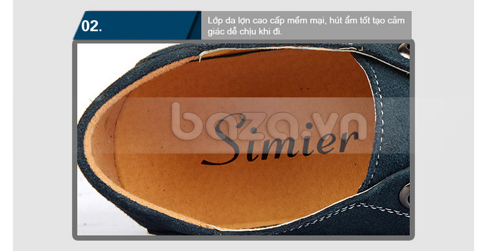 Baza.vn: Giày da nam Simier phong cách Hàn Quốc - Đế hạt đậu