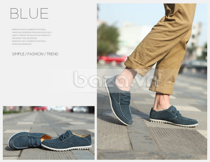 Baza.vn: Giày da nam Simier phong cách Hàn Quốc - Đế hạt đậu 
