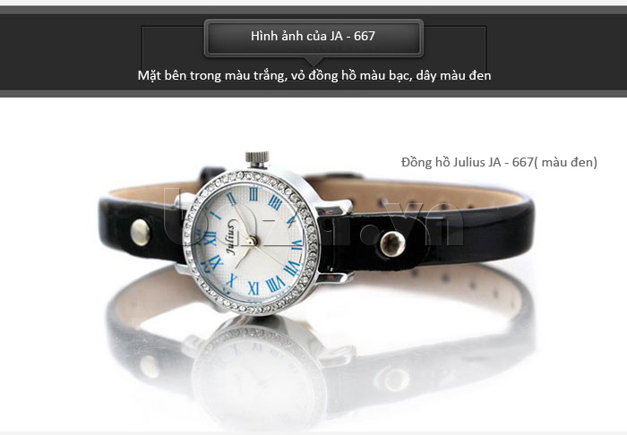 Đồng hồ nữ Julius JA-667 dây da mềm mại 