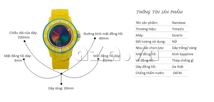 Đồng hồ thời trang Time2U 92-17833- thông tin sản phẩm 