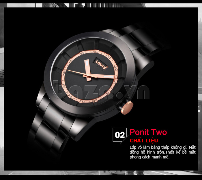 Đồng hồ nam Levis LTJ060 kim dạ quang thời trang
