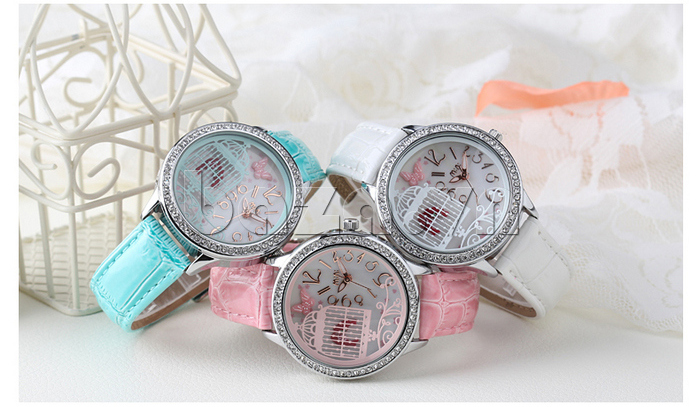 Đồng hồ nữ Mini MN2008 lồng chimn có những gam màu đẹp 