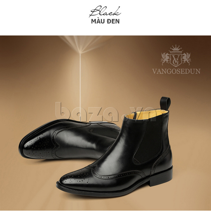 Giày boot nam VANGOSEDUN VG8661 mũi nhọn cổ điển