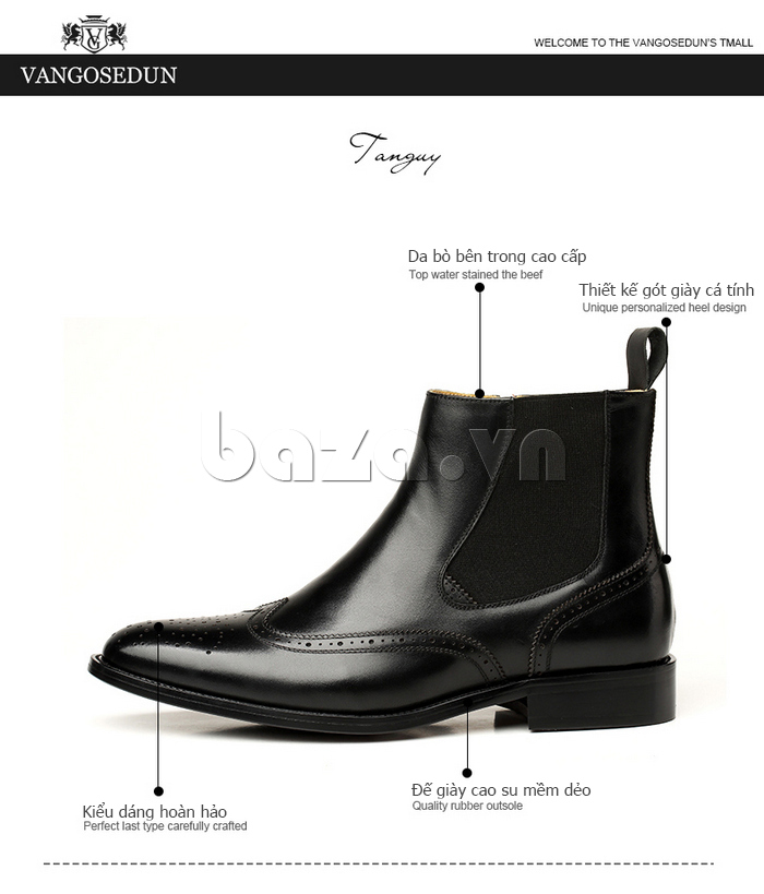 Giày boot nam VANGOSEDUN VG8661 thời trang