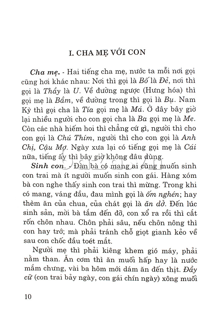 sách văn hóa xã hôi "Việt Nam phong tục " Phan Kế Bính chương 1