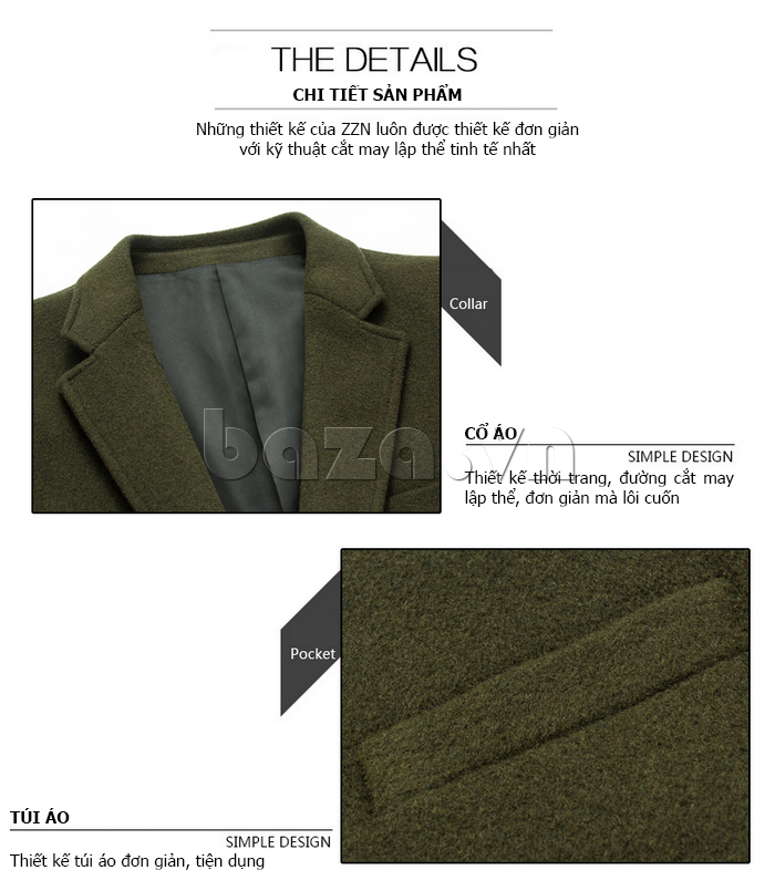 Áo Vest nam lông cừu ZZN A444534 chất vải mềm mịn không dễ bị phai màu