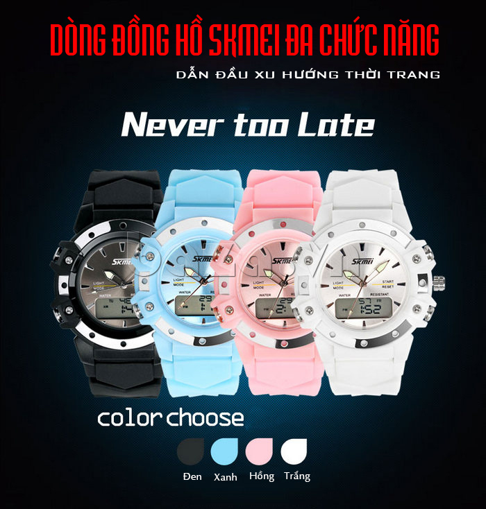 Đồng hồ điện tử SKmei thời trang 0821đa chức năng dòng đồng hồ chất lượng 